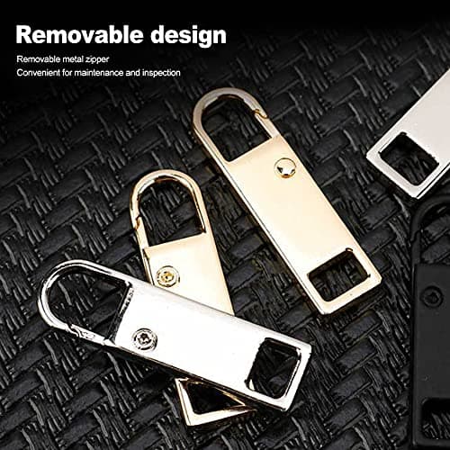 Faderr Zipper Repair Kit, 5pcs Zip Pullers, Zipper Pull-Tab Replacement, DIY Zip Slider Pull Tabs Repair Replacement, Metal, Silver — view 6