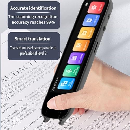 Scan Reader Pen for Dyslexia, Portable 112 Language Translator Device, Scan Reader Pen for Voice Translator Device, Reading Pen Text Excerpt for Business Travel Students Learning — view 2