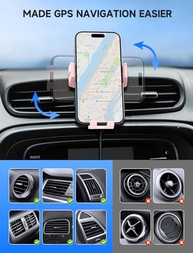 MOKPR Car Phone Holder Wireless Charger, 15W Wireless Car Charger — view 4
