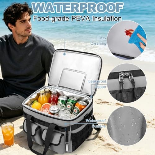 YOUNGOA 40L Cool Bag, Large Insulated Leakproof Foldable Cooler Box — view 5