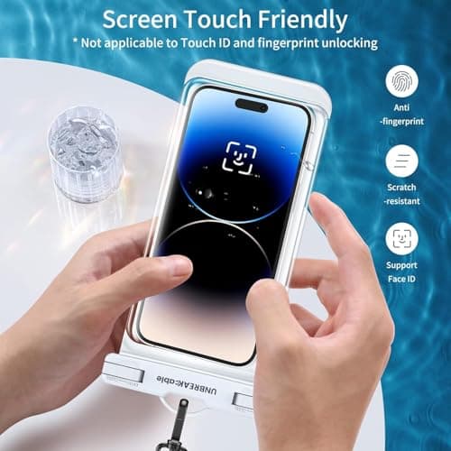 UNBREAKcable Waterproof Phone Pouch, 2-Pack IPX8 Waterproof Phone Case Dry Bag Swimming Travel, Underwater Case for iPhone 17 Air 16 15 14 13 Pro Max XR Samsung S25 S24 Ultra S21 Huawei P70 up to 7" — view 4