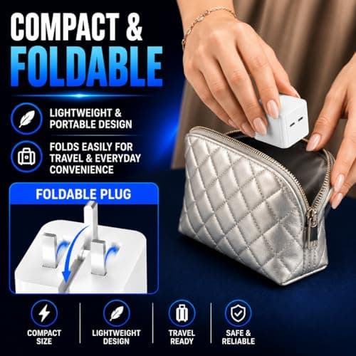 USB C Plug, 50W 2 Port Dual USB-C Fast Charger Plug UK Compatible with iPhone 17 air/16/15/15 Pro/15 Pro Max/14/14 Pro/13/13 Pro/12/12 Pro/11/ipad,Type C Plug Fast Charging for Watch Dual Port USBC — view 3