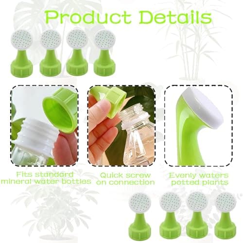 8 Pack Watering Tops for Plastic Bottles Mini Hand Bottle Top Waterers Portable Watering Sprinkler HeadsSeedling Watering and Succulent Care, Leak-Proof DIY Garden Irrigation Tool — view 3
