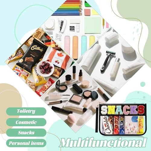 BuyCard Black Snack Bag for Travel,Preppy Waterproof Pouch — view 5