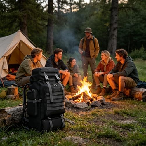 Wesoke 80L 100 liters Camping Hiking Backpack for Men, Extra Large Survival Hunting Backpack, Waterproof Big Molle Military Tactical Rucksack, Oversized Outdoor Sport Travel Daypack — view 2