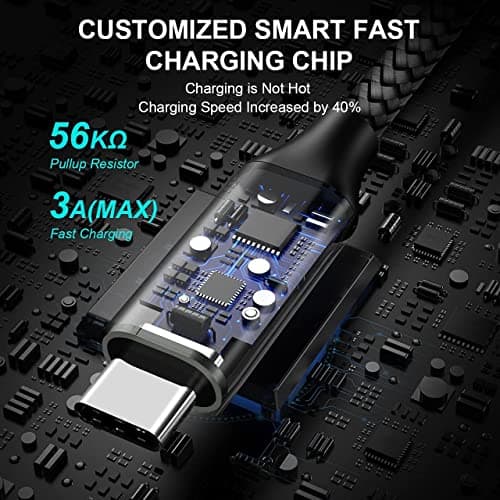 etguuds Extra Short USB C Cable 2Pack 0.15M, USB A to USB C Charger Cable — view 3