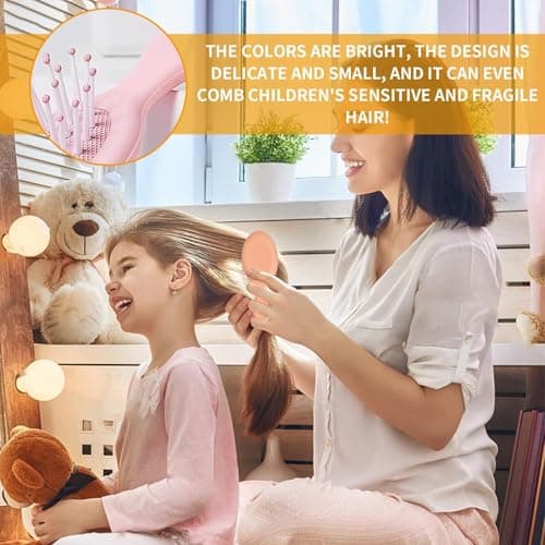 8 Pack Mini Wet Hair Brush, Eight Color Air Bag Combs — view 5