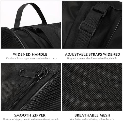 Kefiyis Roller Skate Bag - Unisex Ice Skate Bag with Adjustable Shoulder Strap - Breathable Oxford Cloth Skating Shoes Storage Bags Roller Skating Accessories Black — view 4