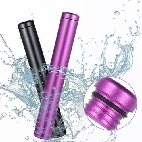 AOZUO 2 Pack Metal Tube Container, Waterproof Storage Tube Holder Case — view 4