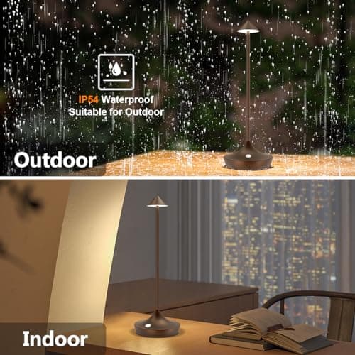 Hapfish Rechargeable Cordless LED Table Lamp,6000mAh Battery Operated Lamps — view 4