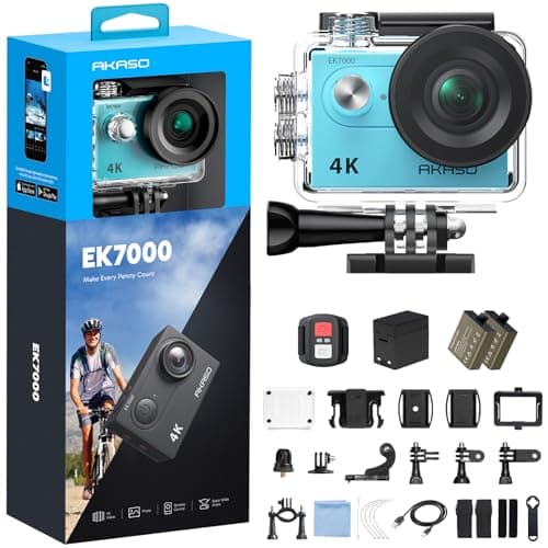 AKASO EK7000 Action Camera 4K30FPS 20MP Ultra HD Underwater Camera - Blue