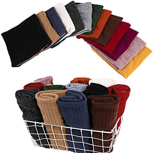 ehsbuy Fleece Neck Warmer Thermal Snoods Unisex Thick Winter Cold Weather Knitted Circle Scarf for Cycling Motocycle Sports(Navy) — view 6