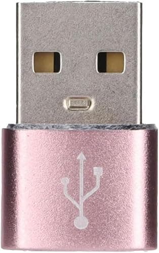 USB C to USB Adaptor, Type C Adapter, Type C Female to USB Male Converter with 5Gbps Data Transfer & Fast Charging, Compatible with All Devices with Laptop, PC, Power Bank (Rose gold) — view 5