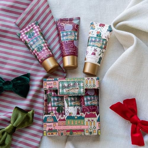 Heathcote & Ivory Hand Creams 3x 30ml, Moisturiser, Festive Fragrance, Shea Butter, Vitamin E, Travel and Pocket Size, Vegan and Cruelty Free, Beauty Gift For Her, Christmas Stocking Filler — view 2