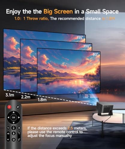 Magcubic Mini Projector 4K/8K Supported - Native 1080P Projector Portable — view 5