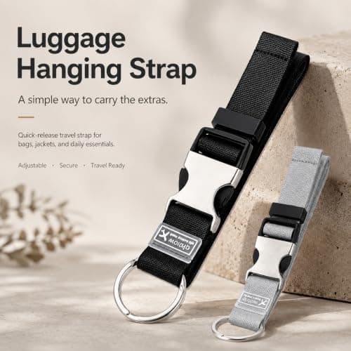 2 Pack Add a Bag Luggage Straps Adjustable Quick Release for Suitcases — view 3