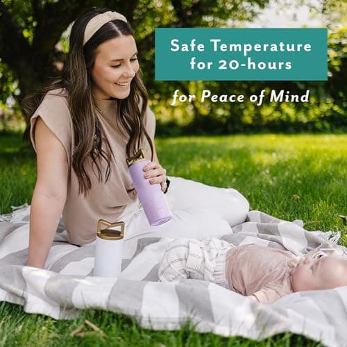 Mila's Keeper Portable Insulated Breast Milk Cooler | 20 Hr Storage | Cooler & Ice Pack for Travel | Works with All Leading Pumps | Lavender Fields — view 2