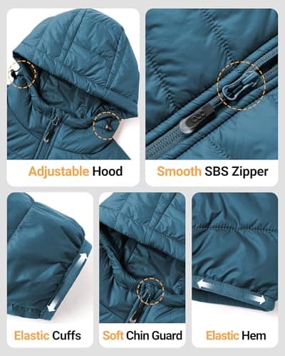 33,000ft Women's Packable Puffer Jacket Water Repellent Insulted Jacket — view 6