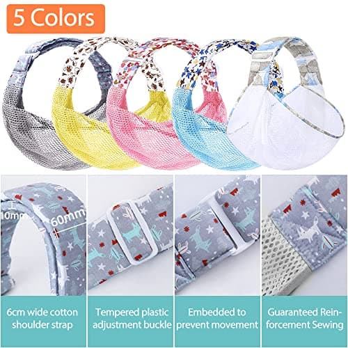 HINATAA Breathable Baby Sling, Adjustable Baby Wrap, Baby Carrier Wrap, Quick Dry, 3D Mesh Fabric, Thick Shoulder Straps, Elastic for Summer, Pool, Beach, Newborn Carrying (Grey) — view 5