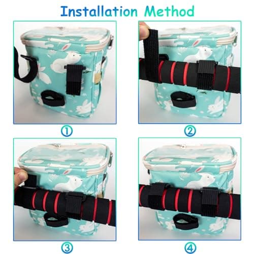 Hamkaw Kids Bicycle Basket Bike Handlebar Bag Organizer, Children's Front Bike Decoration Accessory for Girls & Boys, Kid Bike Bag Fits for Balance Bike, Tricycle, Scooter (Bunny) — view 4