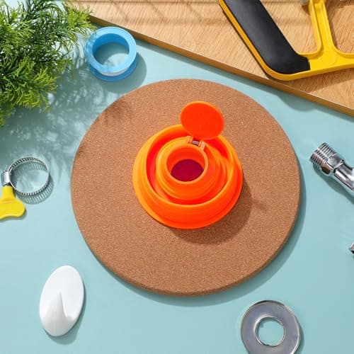 CVUTOVO Core Plug Anti-Odor Sink Drain Pipe Adapter for Bathroom Washing Machine Floor Drain Orange Silicone Resistant to Aging — view 5