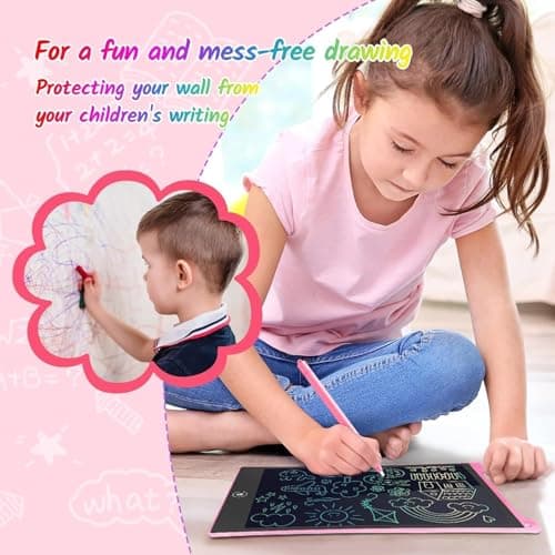 TECJOE 2 Pack LCD Writing Tablet, 10 Inch Colorful Doodle Board for Kids, Electronic Drawing Tablet Drawing Pads,Kids Travel Games Activity for Learning,Gifts for 3–6-Year-Old (Blue and Green) — view 5