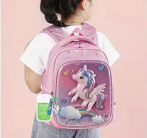 Alcohol-Free Hand Sanitizer Spray for Kids – Gentle Daily Use for Boys & Girls, Travel Friendly Clip-On Bottle with 3D Keychain for School, Playground, Home & Travel 45ml (Pink unicorn) — view 3