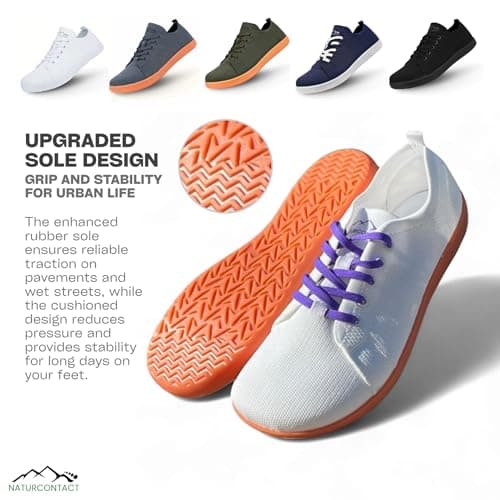 Naturcontact Urban Breeze 2.0 | Original Barefoot Shoes | Unisex Wide Toe Box | 2025 Model | Breathable Minimalist | Foldable Zero Drop | Vegan Footwear-Colour: Black- Size: 8 UK — view 3