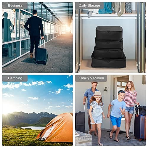 OSDUE Packing Cubes for Suitcase, 8PCS Thickening Travel Organiser Packing Bags Lightweight Travel Accessories Organizers Essentials Clothes Shoes Cosmetics Toiletries Storage Bags — view 6