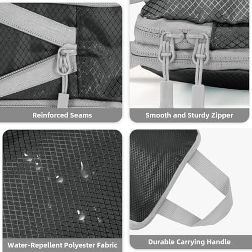 Compression Packing Cubes 7-Piece Set with Multi- Compartment Travel Bag, Waterproof Suitcase Organiser Bags,Travel Packing Cubes for Suitcases, Packing & Storage for Luggage (Black) — view 3