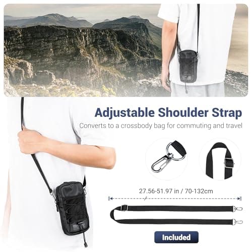 JJC Backpack Shoulder Strap Phone Pouch Smartphone Holster Crossbody Bag — view 5