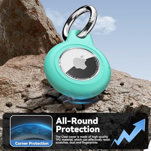 TNSNK for AirTag Holder Keyring, 1 Pack,Mint Green — view 5