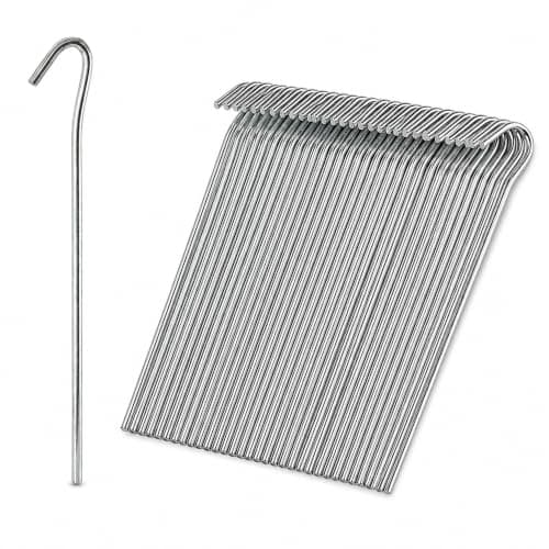 KEPLIN Steel Alloy Tent Pegs, Galvanised Ground Pegs, Rust Free & Durable Tent Support Metal Heavy Duty, Ideal Support for Camping, Beach, Garden Netting, Football Goal & Gazebo (40 Pack)
