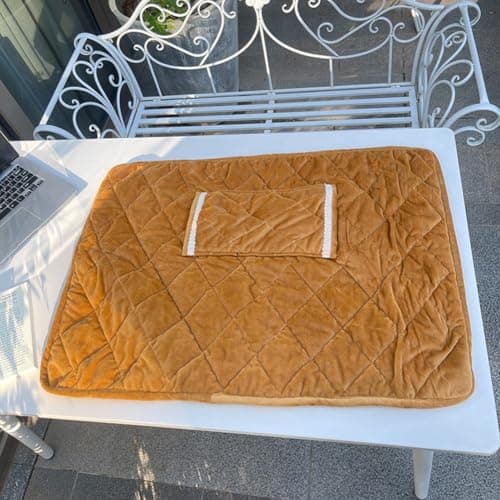 USB Wireless Heating Blanket for Home & Travel, Washable Electric Throw with Constant Temperature Control, 60 x 80 cm, Compatible for USB Power Bank, Peach(Brown) — view 2