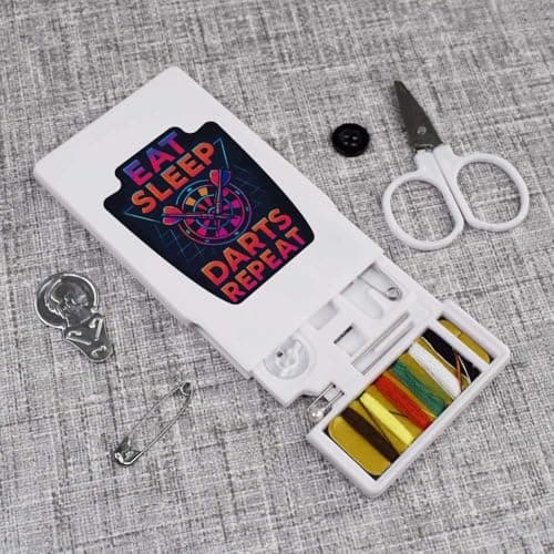 Azeeda 'Eat Sleep Darts Repeat' Mini Travel Sewing Kit (SE00039410) — view 2