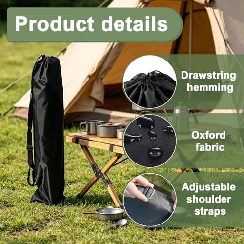 TONGIHS 2 Pcs Tripod Bag, for Cooling Pads, Fishing Tackle, Rugs,Black — view 3