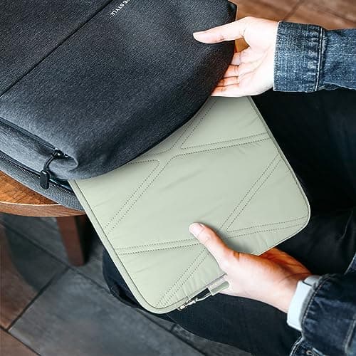 Voova Puffy Laptop Sleeve Case for 14 to 15 Inch Laptops, Mint Green — view 6