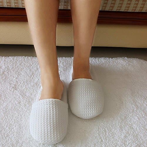 Non-Disposable Travel Slippers - Portable Sandals, Cotton Towelling for Spa, Hotel, Guest Room, Indoor, Business Trip, Flight - Anti-Skid Foldable Camping Footwear — view 5