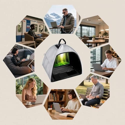 Laptop Sun Shade Foldable Sunshade Glare Protection — view 5