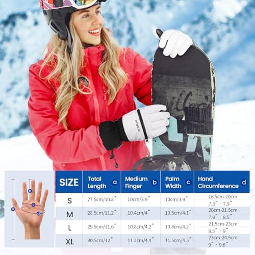 ATERCEL Waterproof Ski Gloves - 3M Thinsulate Warmth, Touchscreen — view 6