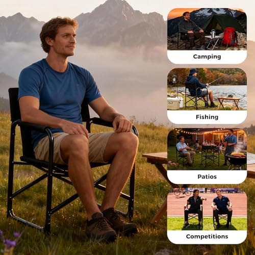 OUTSIDER Aluminium Directors Chair Lightweight Folding Camping Chair 1pc — view 3