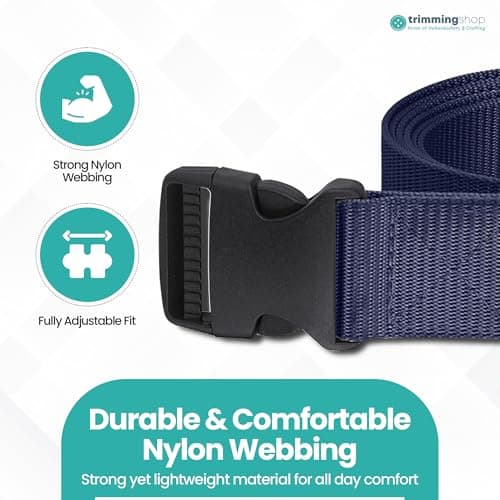 Trimming Shop Nylon Tactical Belt, Quick Release Plastic Buckle, Navy — view 5
