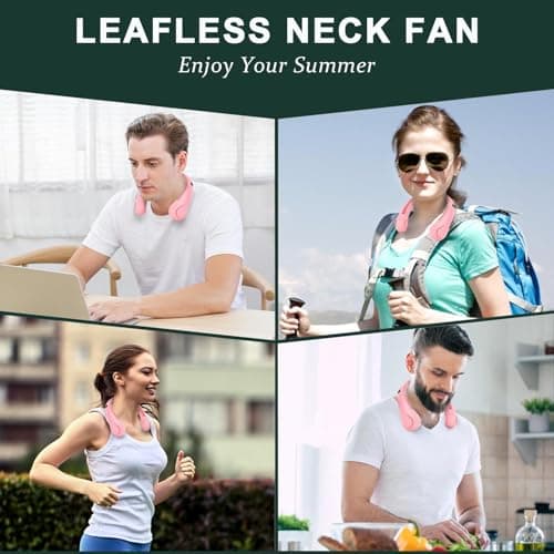 Kazoeju Neck Fan Rechargeable Neck Fans for Women, Hands-Free Neck Fan — view 6