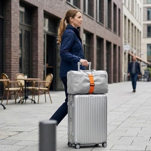 6 PCS Luggage Connector Straps for Suitcases, Adjustable Luggage Connector Straps for Travel, Bags Straps During Airport Transfers, In Orange, Black, and Rainbow Colors — view 5