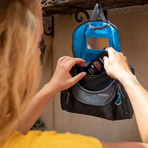 Lifeventure Wash Bag Holdall for Men & Women Water-Resistant Travel Hanging Wash Bag with Mirror and Dry/Wet Separation Pockets — view 5