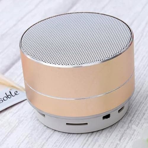 NTEK Bluetooth Speaker Mini Portable Wireless Outdoor Speaker, Mini Wireless Bluetooth Speaker, Noise-Cancelling Microphone, Small but Loud, Portable Speakers for Car, Bike, Outdoors, Shower (Gold) — view 6