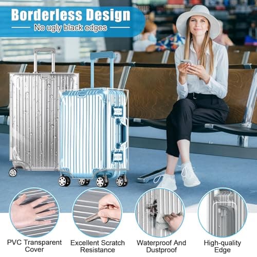 Yotako Clear PVC Suitcases Covers Protectors 30 Inch XL Large Luggage Cover — view 5
