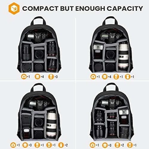 TARION Camera Bag Backpack Small - Waterproof Photography 13" Laptop Sleeve — view 2
