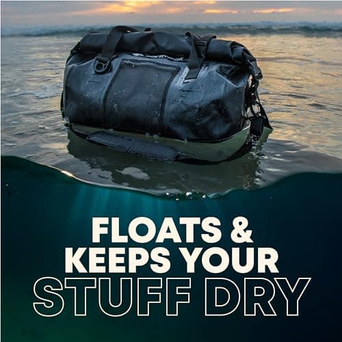 Waterproof Duffel Bag - Roll Top Dry Bag for Motorcycle and Travel - 50L — view 3