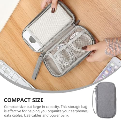 Portable Storage Bag for Power Bank and Data Cables Oxford Cloth — view 3